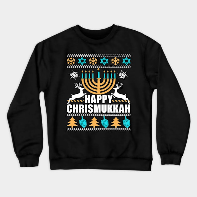 Happy Chrismukkah, Funny Hanukkah Festival Gifts Shirt Crewneck Sweatshirt by adik